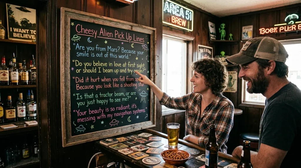 Cheesy Alien Pick Up Lines