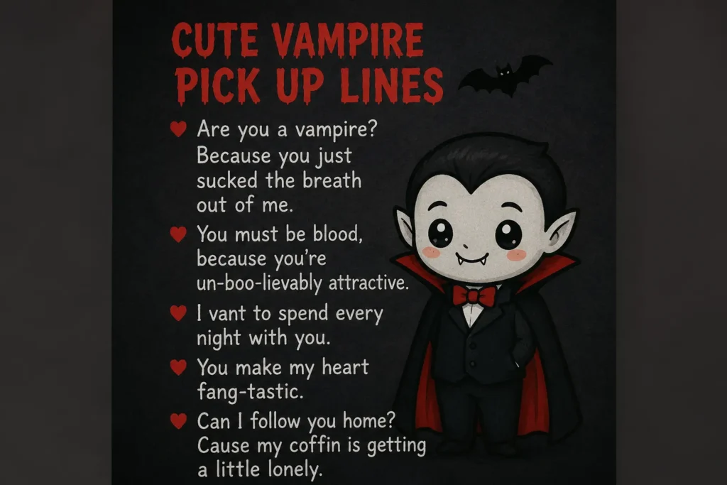 Cute Vampire Pick Up Lines