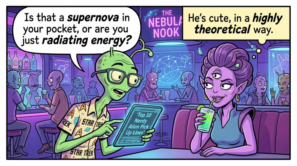 Nerdy Alien Pick Up Lines