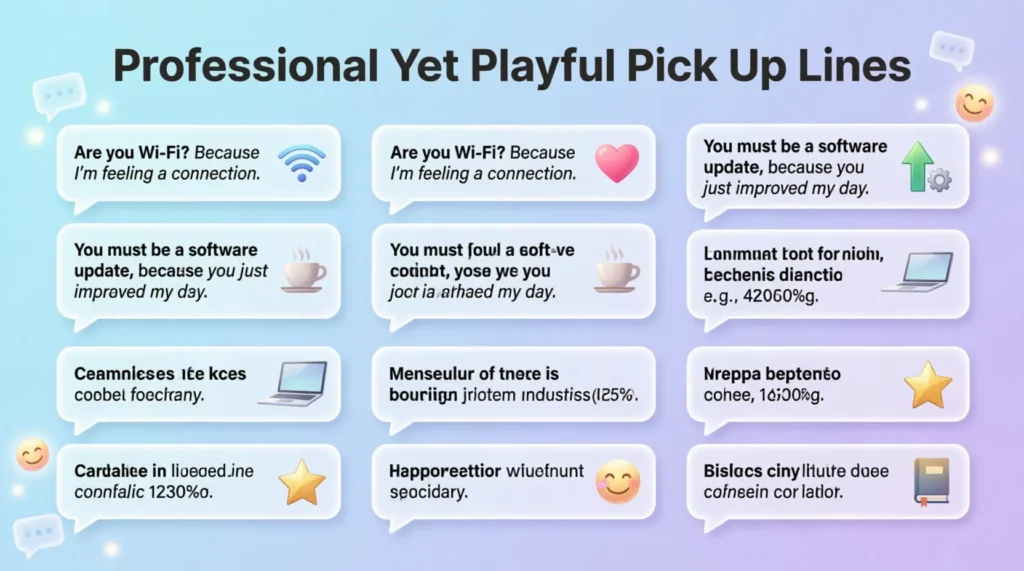 Professional Yet Playful Pick Up Lines