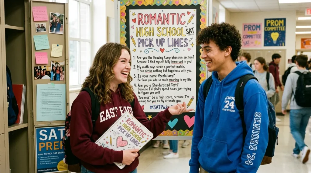 Romantic High School SAT Pick Up Lines