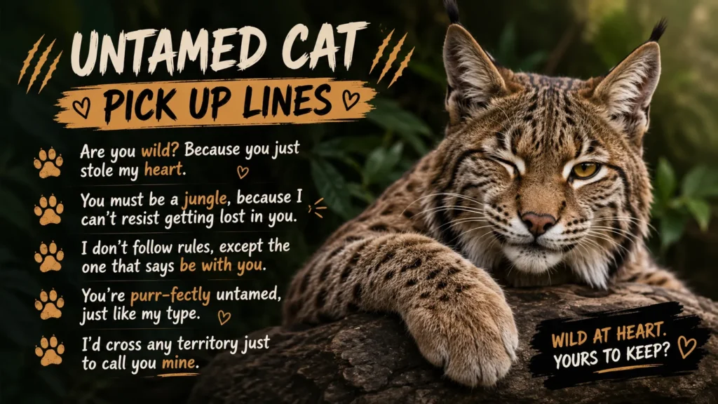 Untamed Cat Pick Up Lines