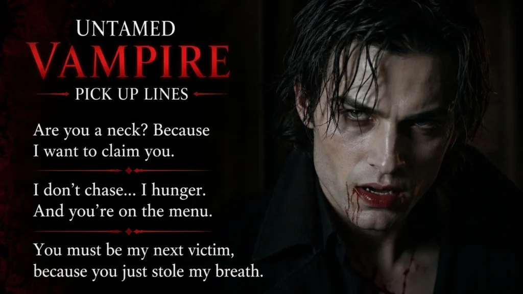 Untamed Vampire Pick Up Lines
