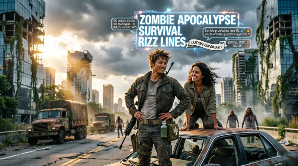Zombie Apocalypse Survival Rizz Lines