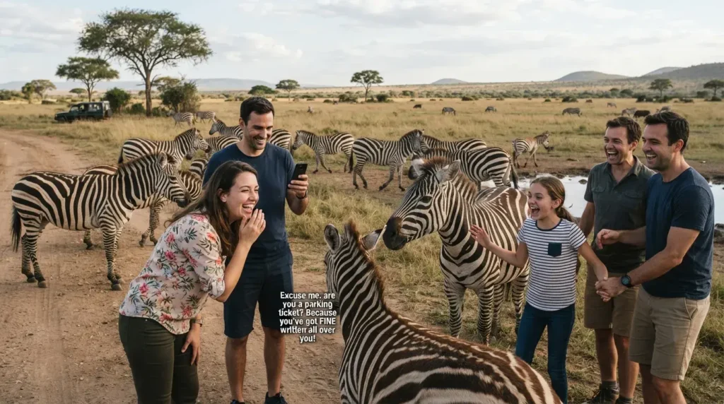 Funny Zebra Pickup Lines